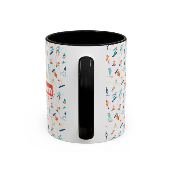 SnowJam Ski & Snowboard Pattern Coffee Mug - Image 3