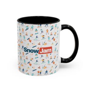 SnowJam Ski & Snowboard Pattern Coffee Mug